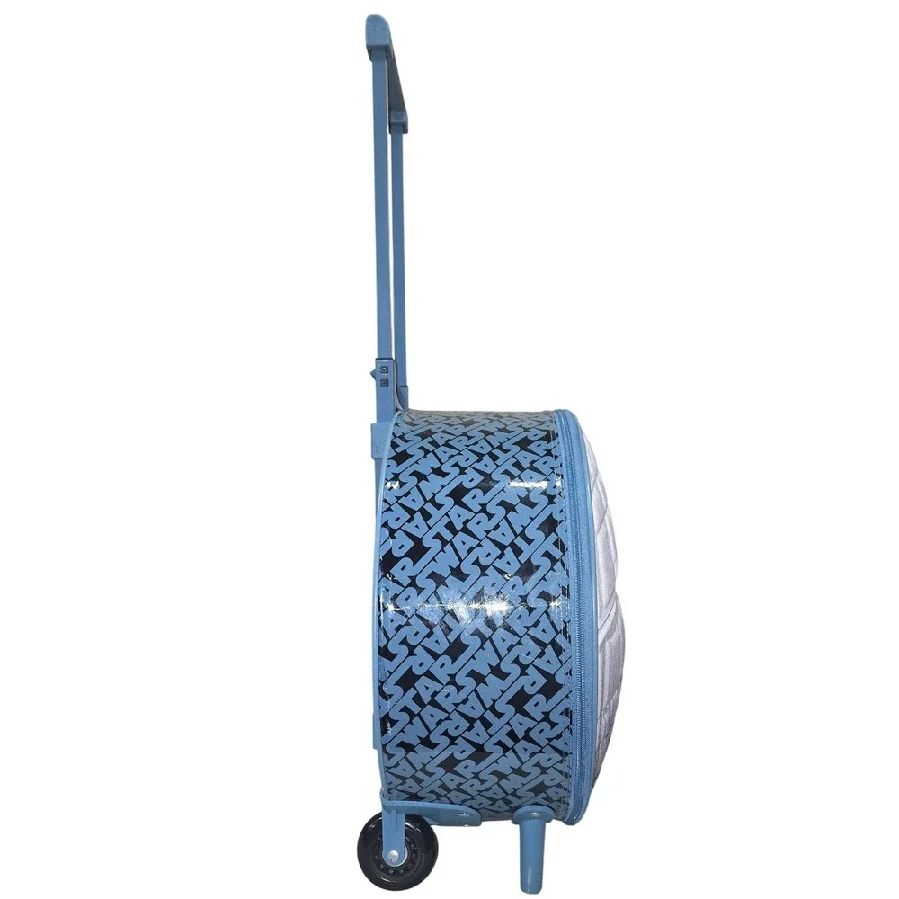 Disney Store Star Wars Death Star Rolling Luggage‎ Suitcase Blue Faux Leather